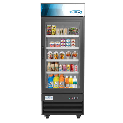 KOOLMORE 28 in. One-Door Merchandiser Refrigerator - 23 Cu Ft. -  MDR-1GD-23C