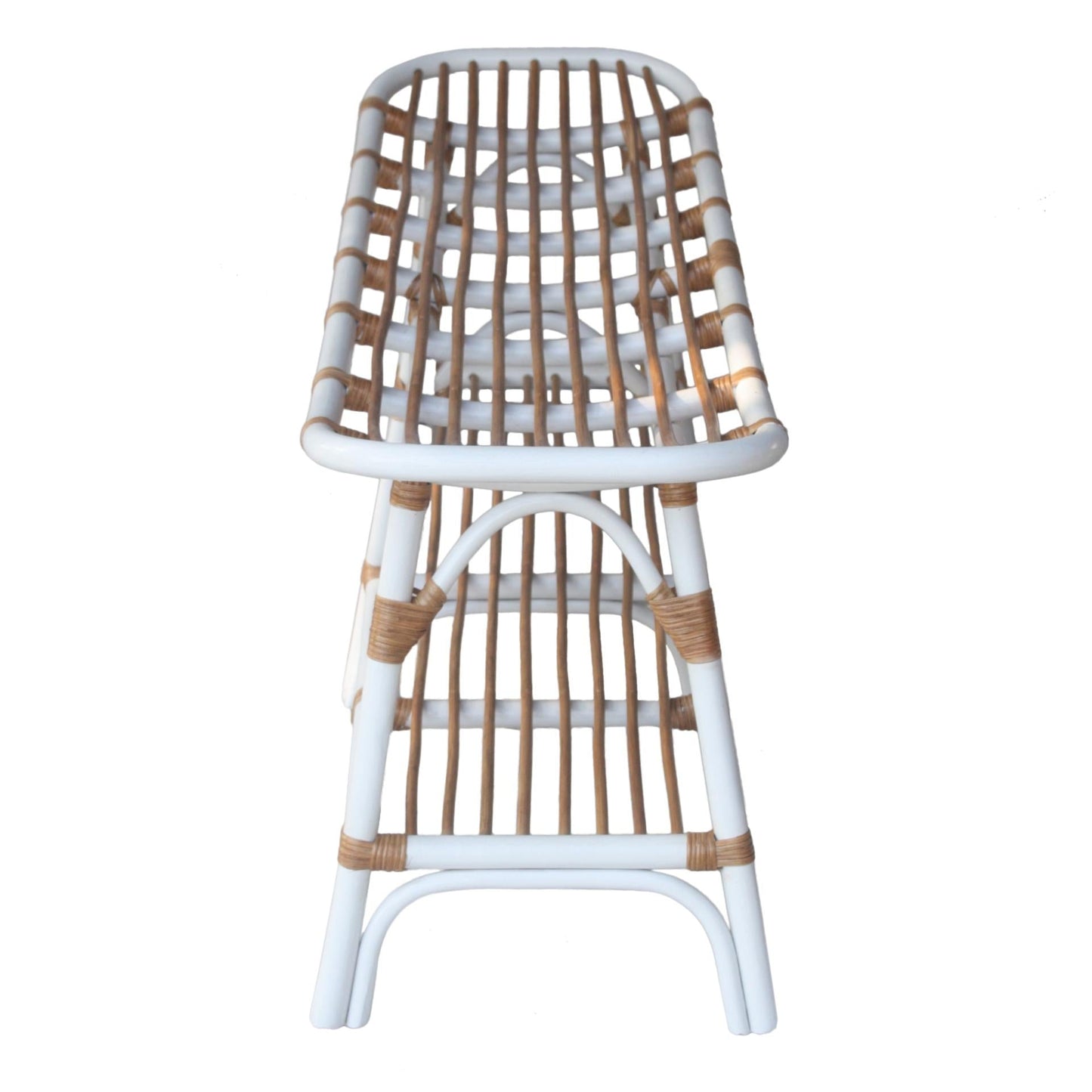 New Pacific Direct Damara Rattan Bench w/ Shelf -  2400037-W