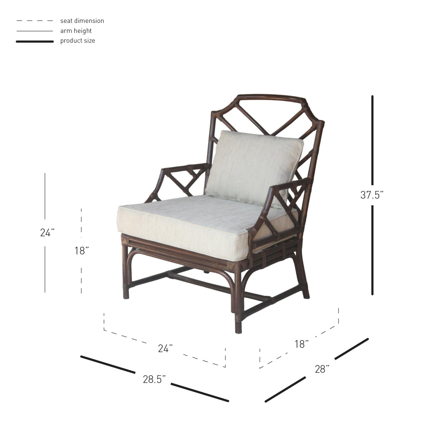 New Pacific Direct Kara Rattan Accent Arm Chair -  2400043-PB
