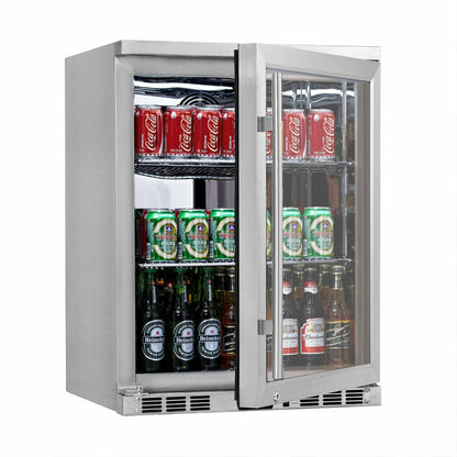 Kings Bottle 24 Inch Under Counter Beer Cooler Drinks Stainless Steel KBU55M