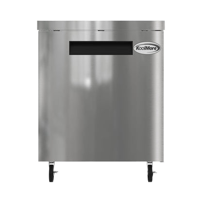 KOOLMORE KMUCR1DSS 27 in. One Door Commercial Undercounter Refrigerator 5 cu. ft. in Stainless-Steel  - KM-UCR-1DSS