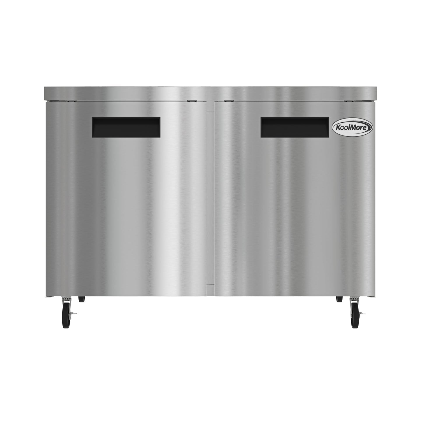 KOOLMORE KMUCR2DSS 48 in. Two Door Commercial Undercounter Refrigerator in Stainless-Steel 11 cu. ft.  - KM-UCR-2DSS