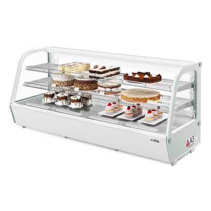 KOOLMORE CDC8CWH 60 in. Countertop Bakery Display Refrigerator in White, 8 cu. ft. (CDC-8C-WH) - CDC8CWH