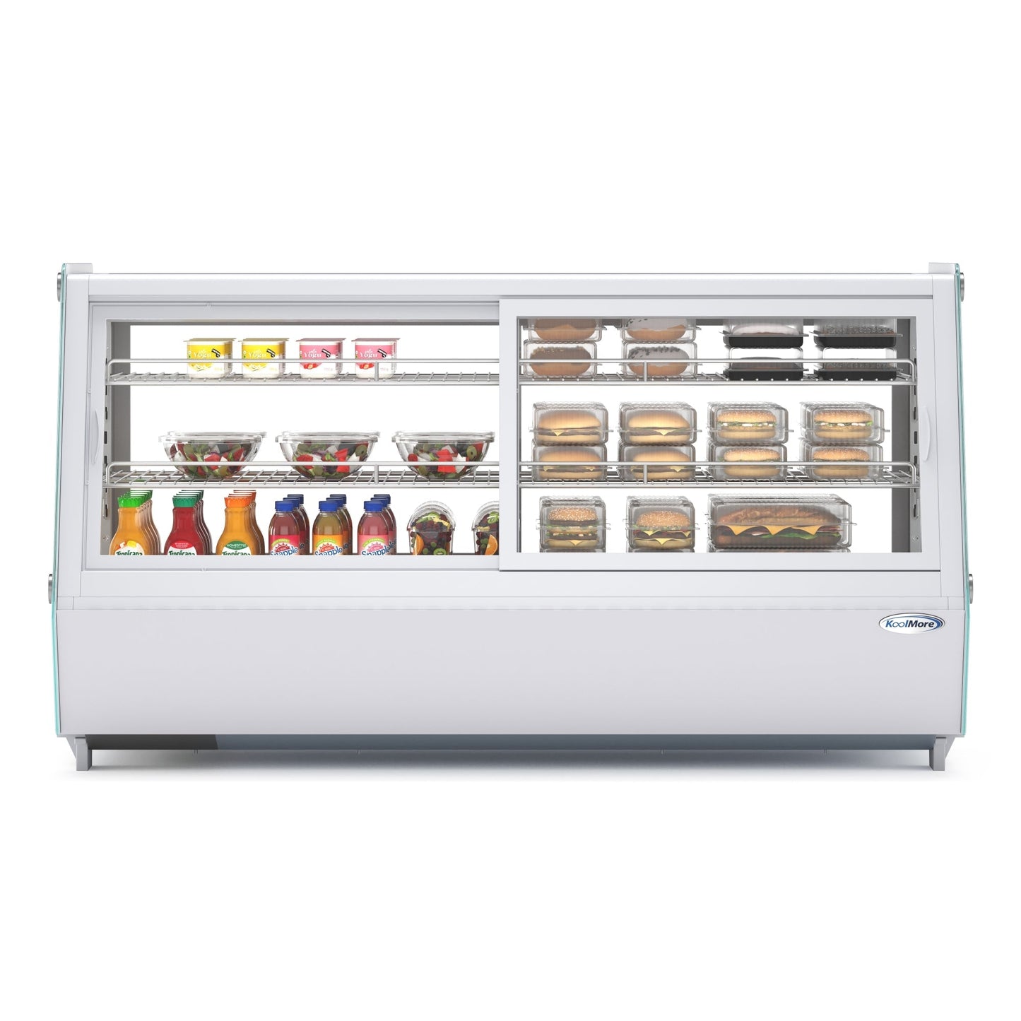 KOOLMORE CDC250WH 48 in. Self-Service Countertop Display Refrigerator in White (CDC-250-WH) - CDC250WH