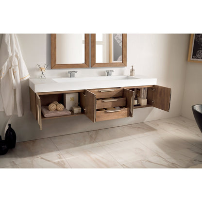 James Martin Vanities Mercer Island 72" Double Vanity - 389-V72D-AGR-G-DGG