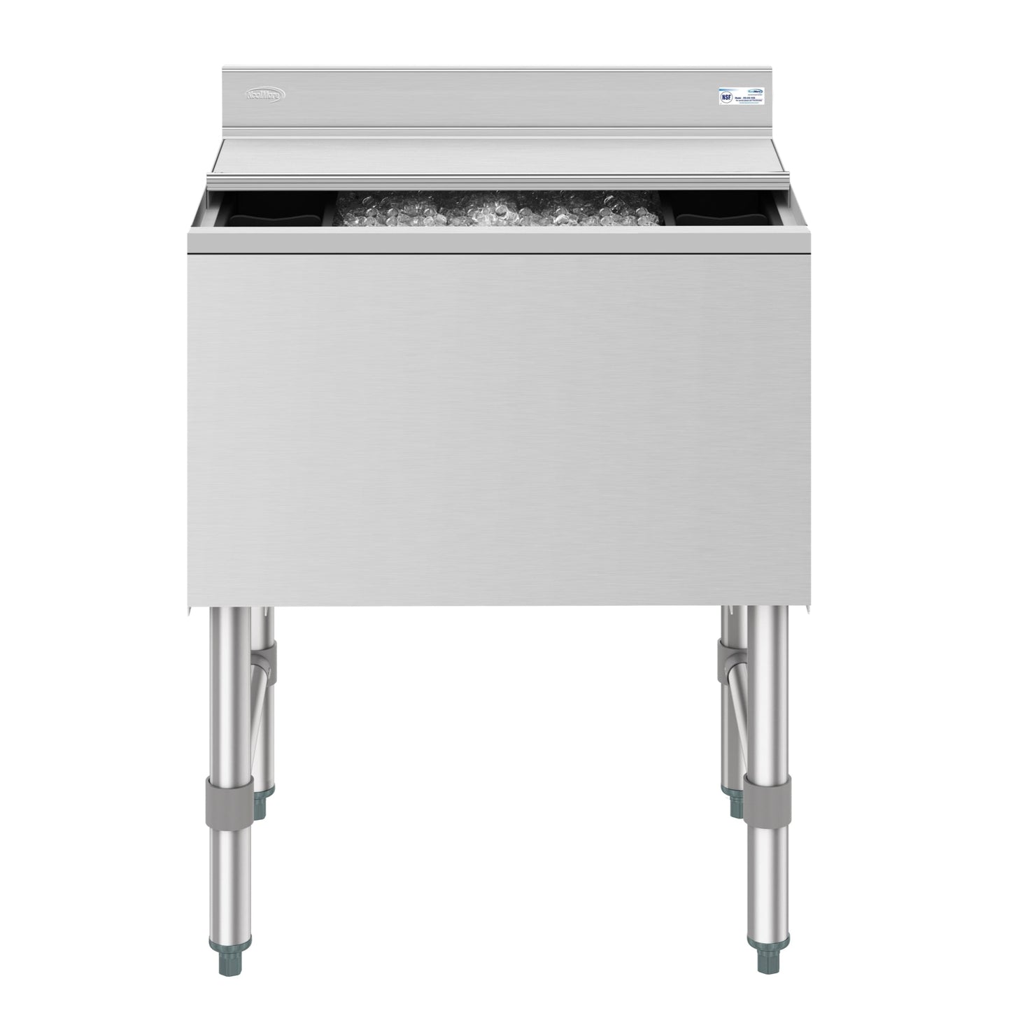 KOOLMORE KMUIB1824 24 in. Commercial Underbar Ice Bin with Siding Lid in Stainless Steel  - KM-UIB-1824