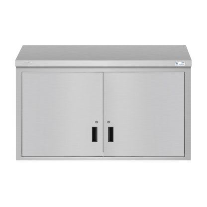 KOOLMORE KMWMC1548S 48 in. Kitchen Wall Cabinet with Hinged Doors and 2 shelves in Stainless-Steel  - KM-WMC-1548-S