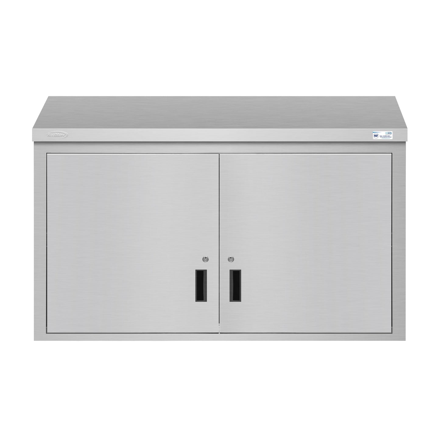 KOOLMORE KMWMC1548S 48 in. Kitchen Wall Cabinet with Hinged Doors and 2 shelves in Stainless-Steel  - KM-WMC-1548-S