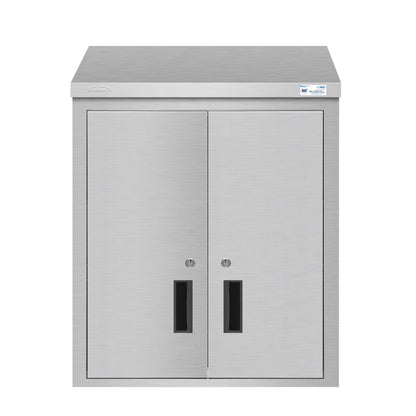 KOOLMORE KMWMC1524S 24 in. Kitchen Wall Cabinet with Hinged Doors and 2 shelves in Stainless-Steel  - KM-WMC-1524-S