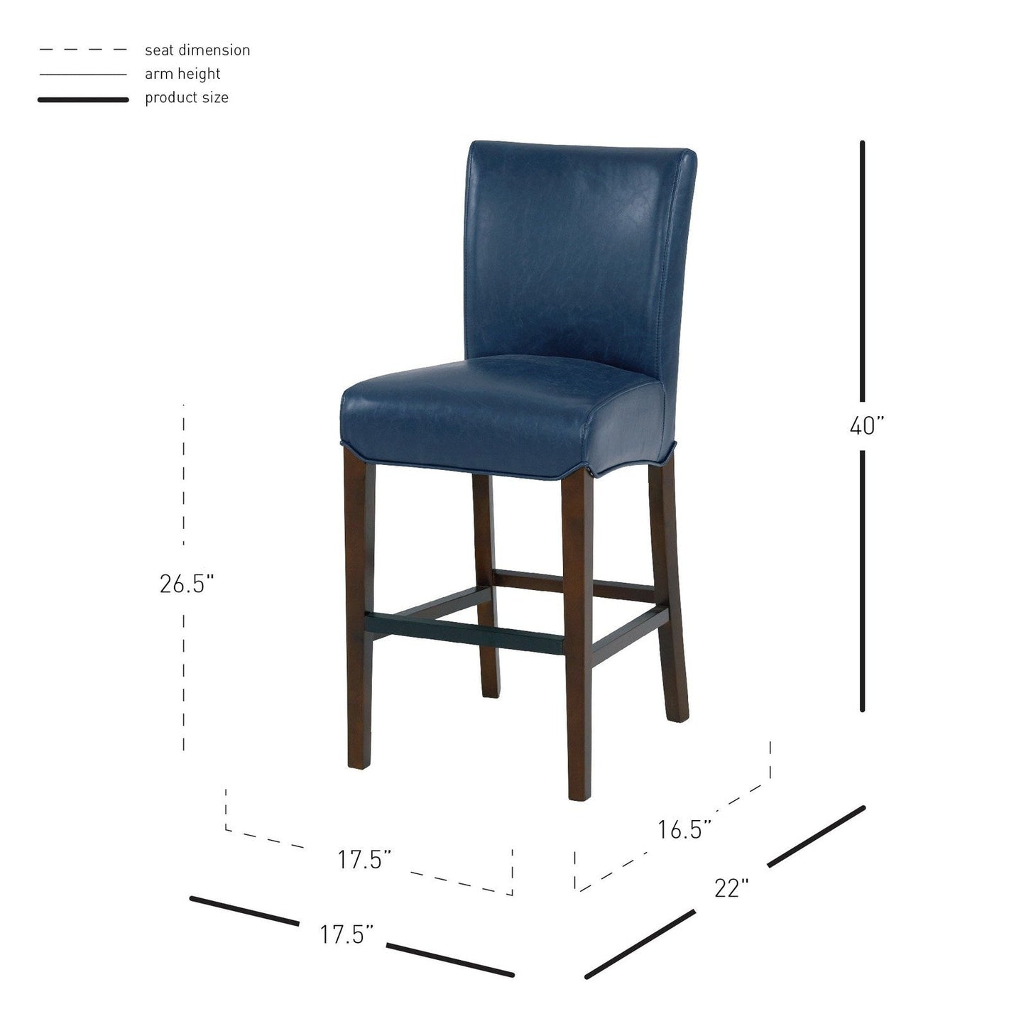 New Pacific Direct Milton Bonded Leather Counter Stool -  268527B-V05