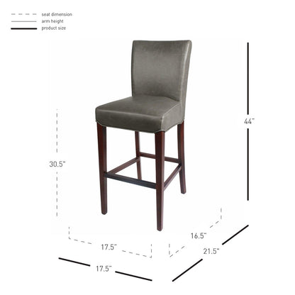 New Pacific Direct Milton Bonded Leather Bar Stool -  268530B-V04