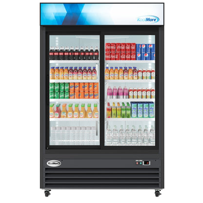 KOOLMORE 53 in. Two-Door Merchandiser Refrigerator - 45 Cu Ft. -  MDR-2D-GSLD