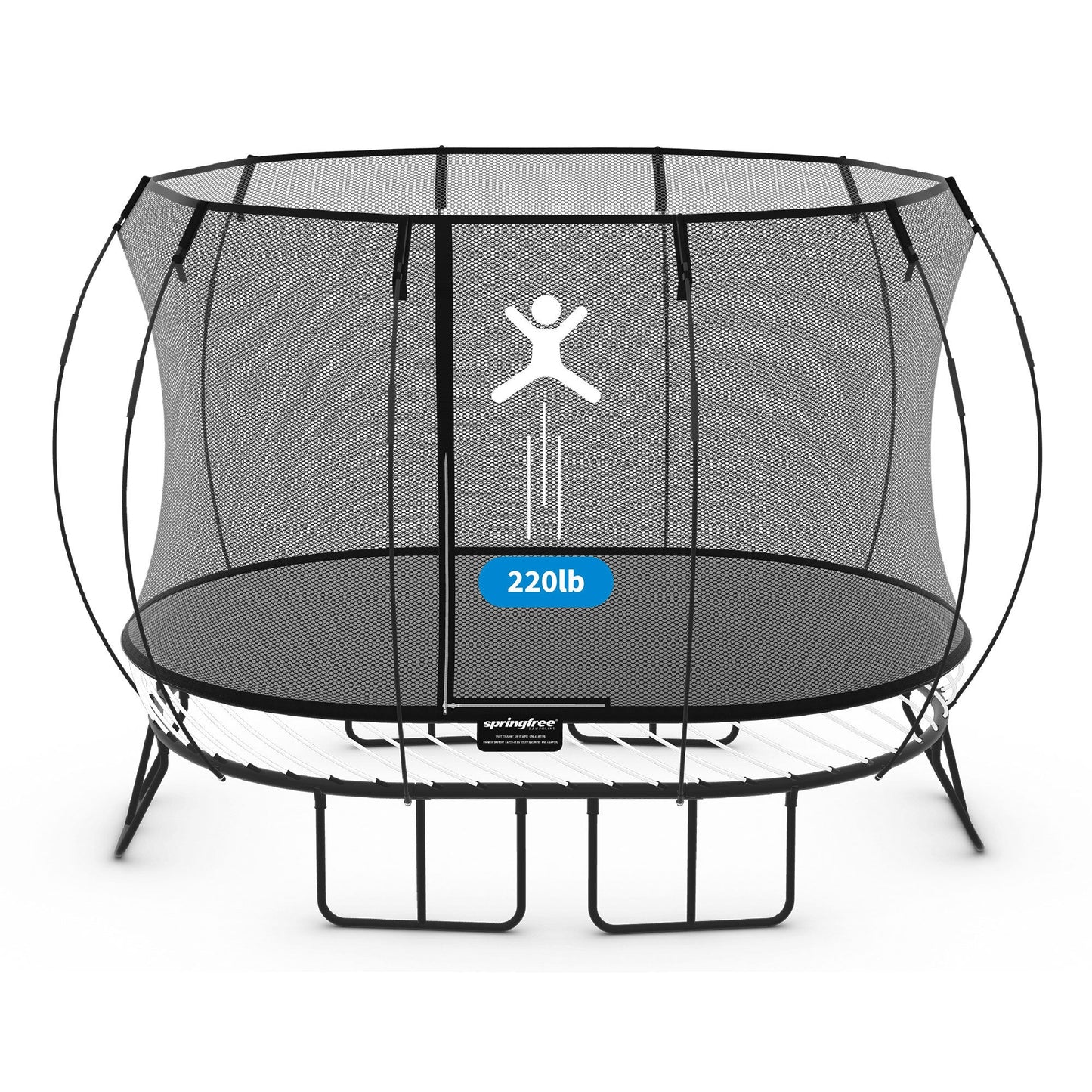 Springfree Trampoline Kids Oval 8 x 13Ft Trampoline & FlexrStep V2 Safety Ladder - 299727