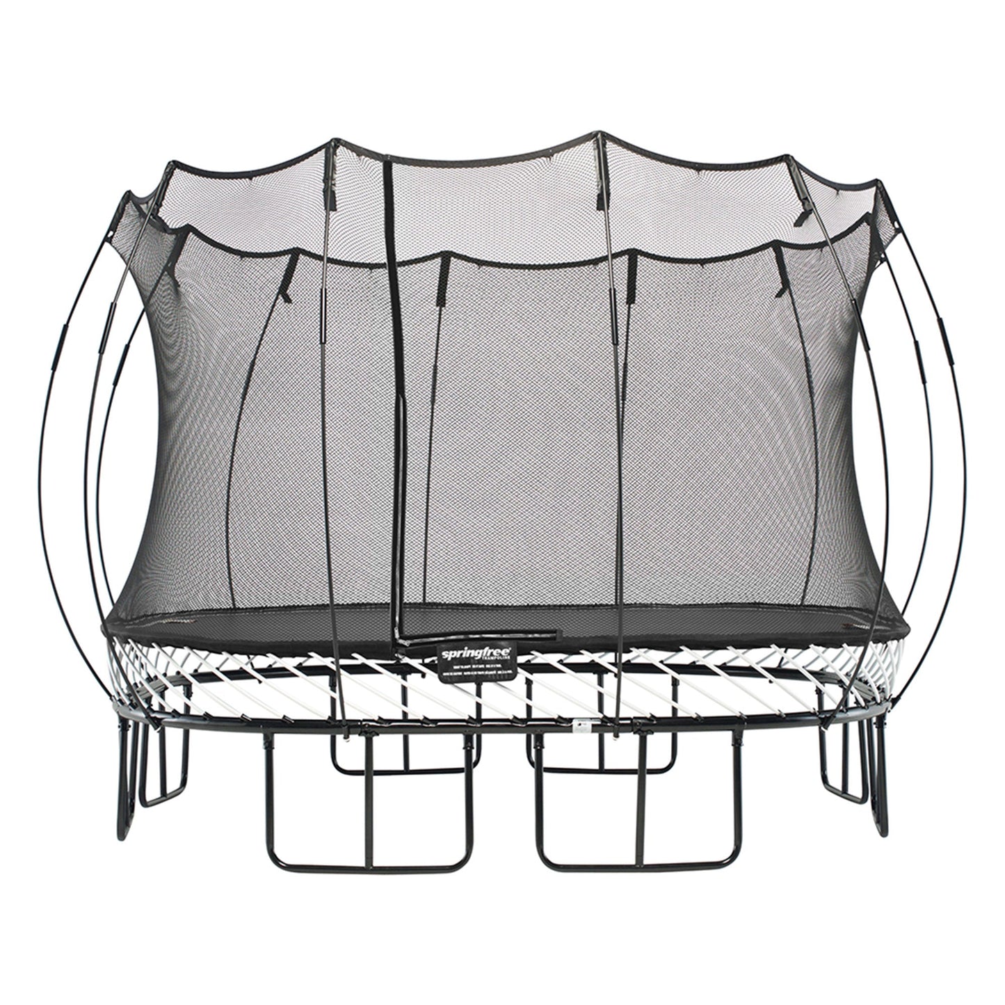Springfree Trampoline Kids Square 11 Foot Trampoline & FlexrHoop Basketball Game - 299774