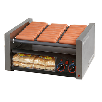 Star 8A-30SCBDE-120V Grill-Ma Roller Grills with Electronic Controls Duratec with Clear Bun Door 120V - 8A-30SCBDE-120V