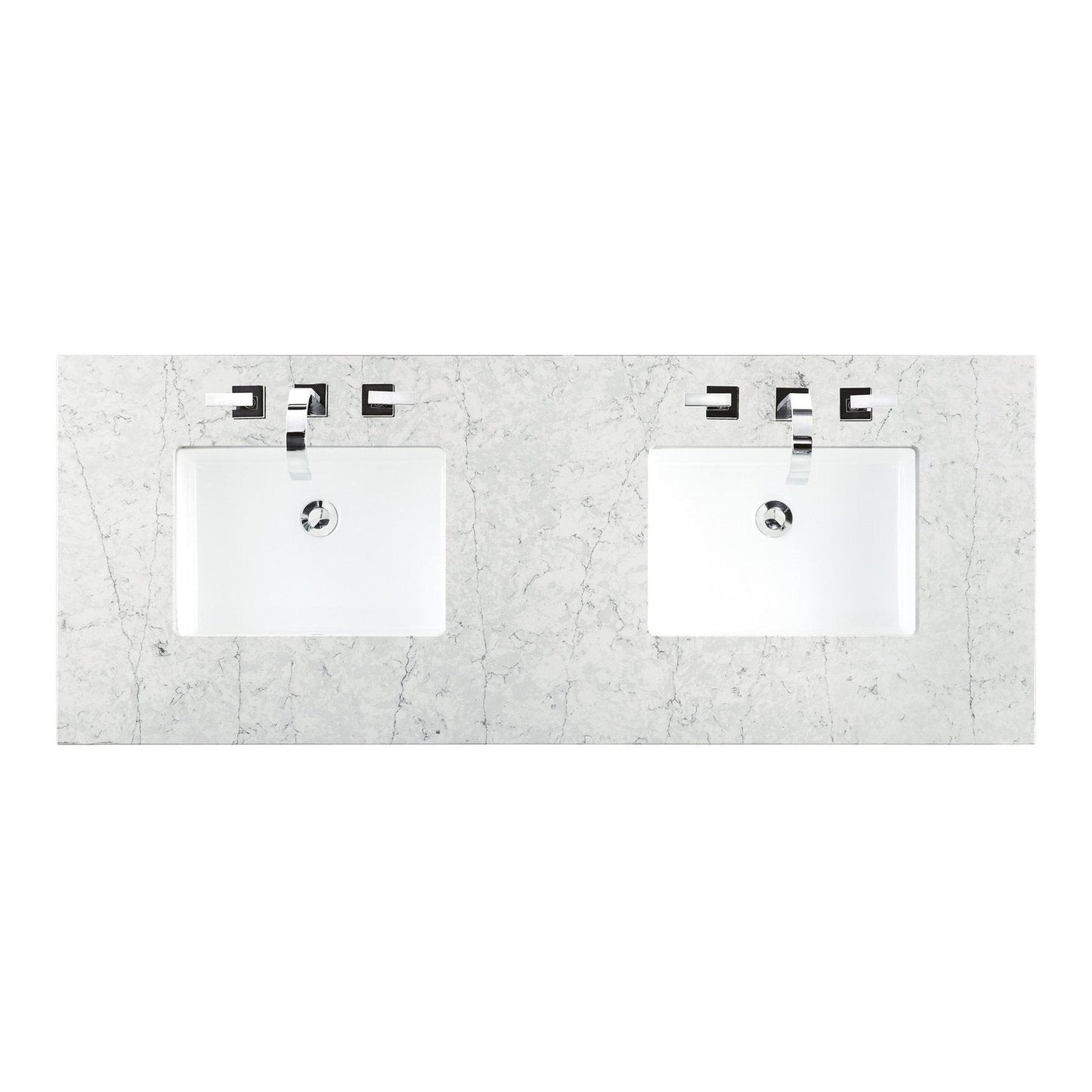 James Martin Vanities Savannah 60" Bright White Double Vanity - 238-104-V60D-BW-3AF