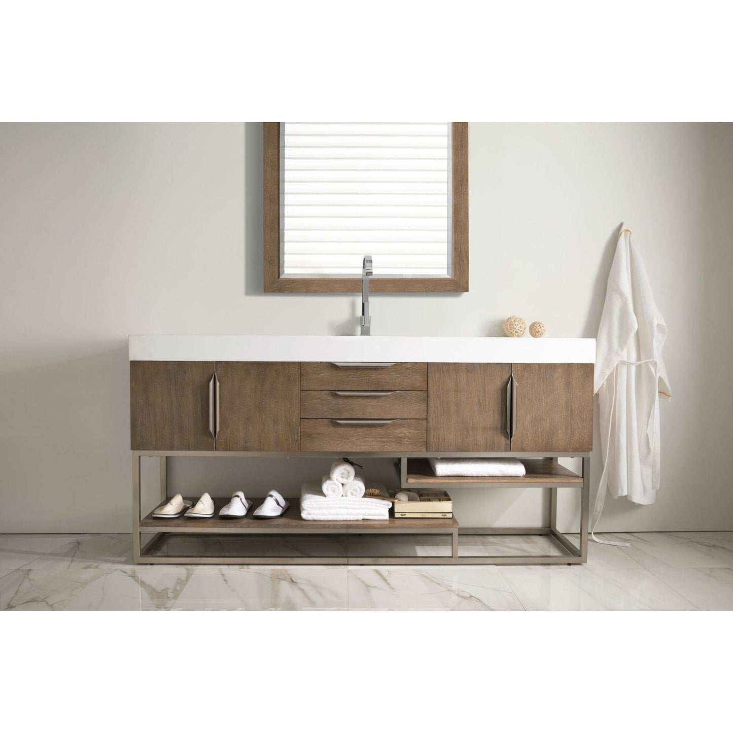James Martin Vanities Columbia 72" Single Vanity - 388-V72S-AGR-MB-DGG