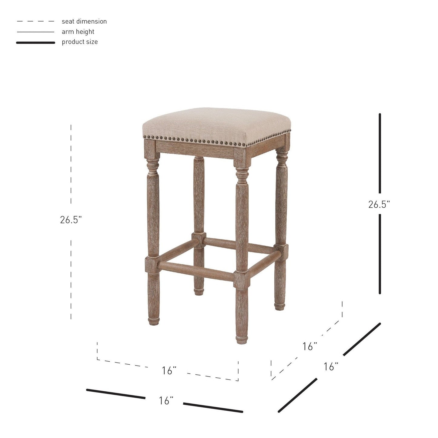 New Pacific Direct Ernie Fabric Counter Stool, (Set of 2)  - 3900052-392