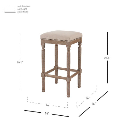 New Pacific Direct Ernie Fabric Counter Stool, (Set of 2)  - 3900052-392