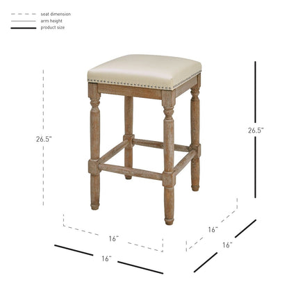 New Pacific Direct Ernie Bonded Leather Counter Stool, (Set of 2)  - 3900057-2050