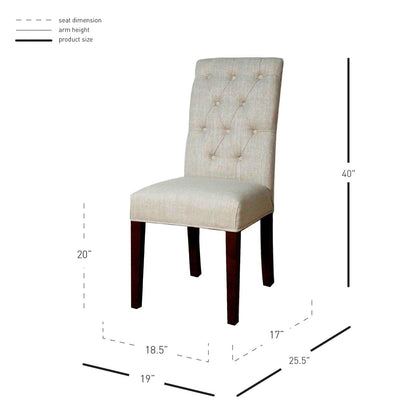 New Pacific Direct Gwendoline Tufted Side Chair, (Set of 2)   - 398339-RI