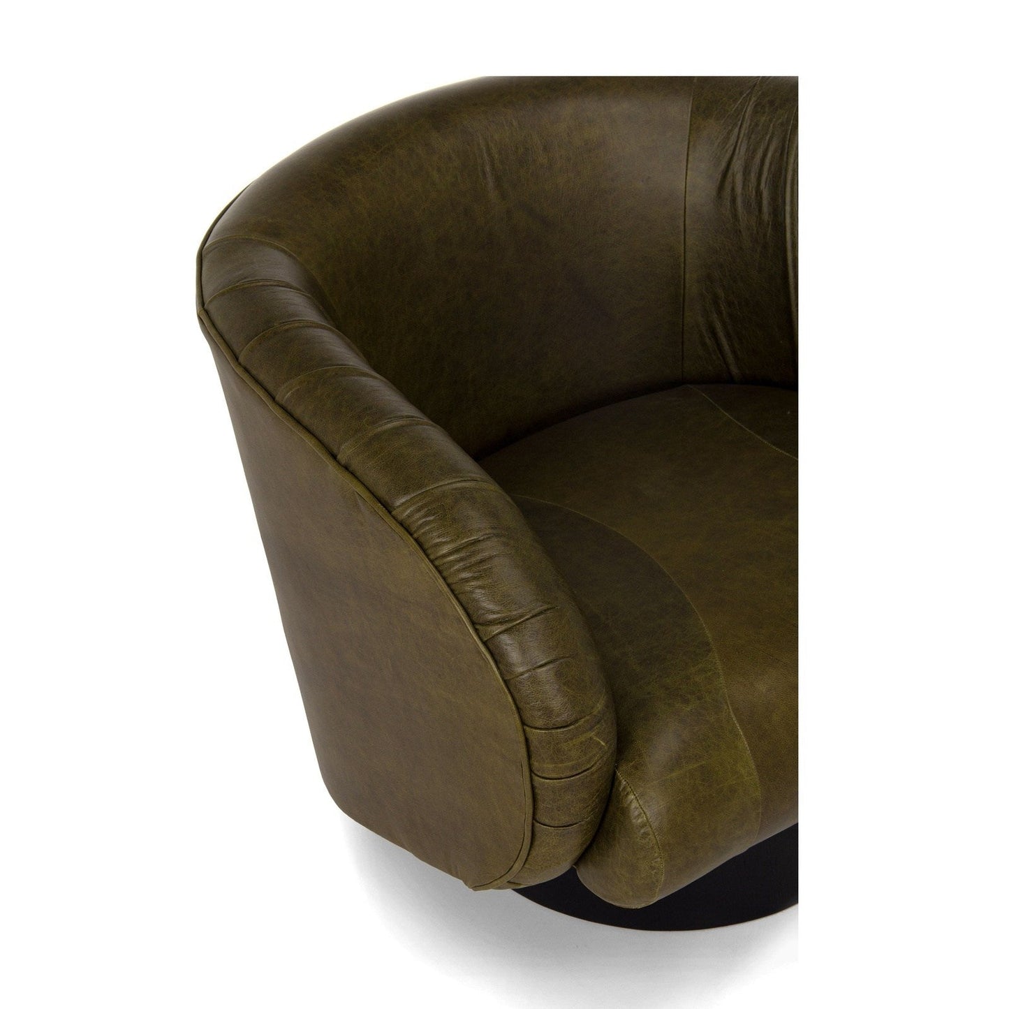 Union Home Rotunda Chair - Green Leather  - LVR00677