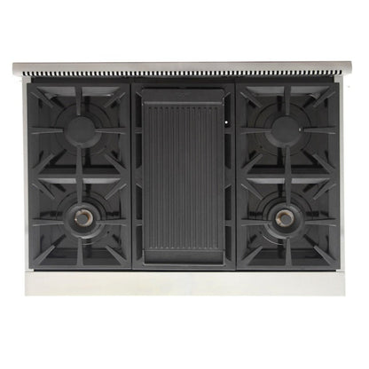 Kucht Professional 36" 5.2 cu. ft. Propane Gas Range in Black with True Simmer Burners, KFX3600X/LP-BK - KFX3600X/LP-BK