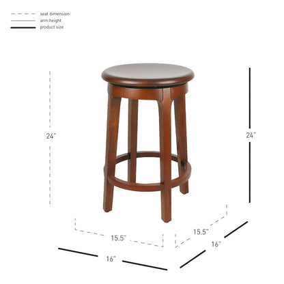 New Pacific Direct Foxy Mahogany Swivel Counter Stool 4800001-MT - 4800001-MT