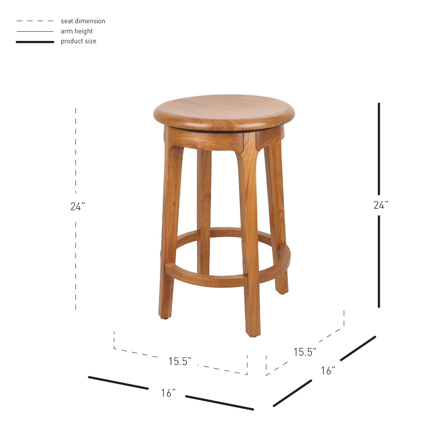 New Pacific Direct Foxy Mindi Swivel Counter Stool 4800001-N - 4800001-N