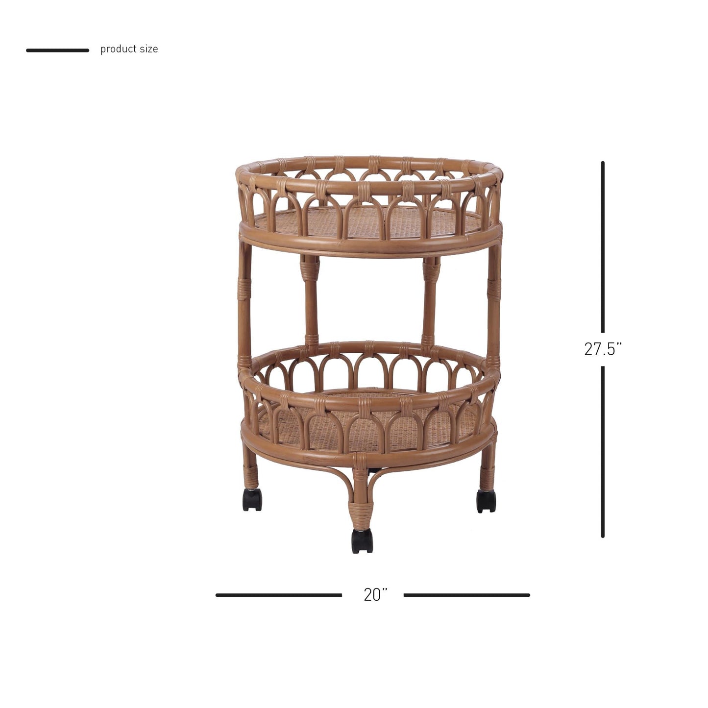 New Pacific Direct Dijon Rattan Cart -  4900032