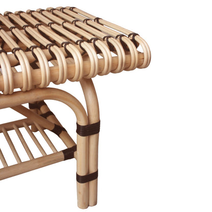 New Pacific Direct Baza Rattan Bench w/ Shelf  - 4900039