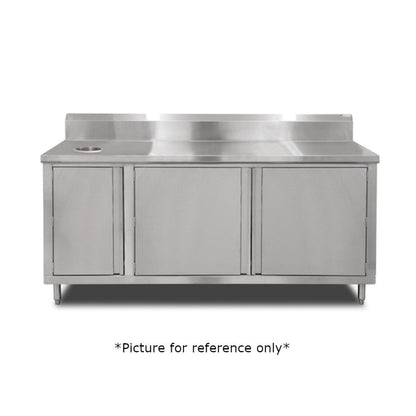 John Boos 4BU4R5-3672-L Work Table with Cabinet Base - JB4BU4R53672L