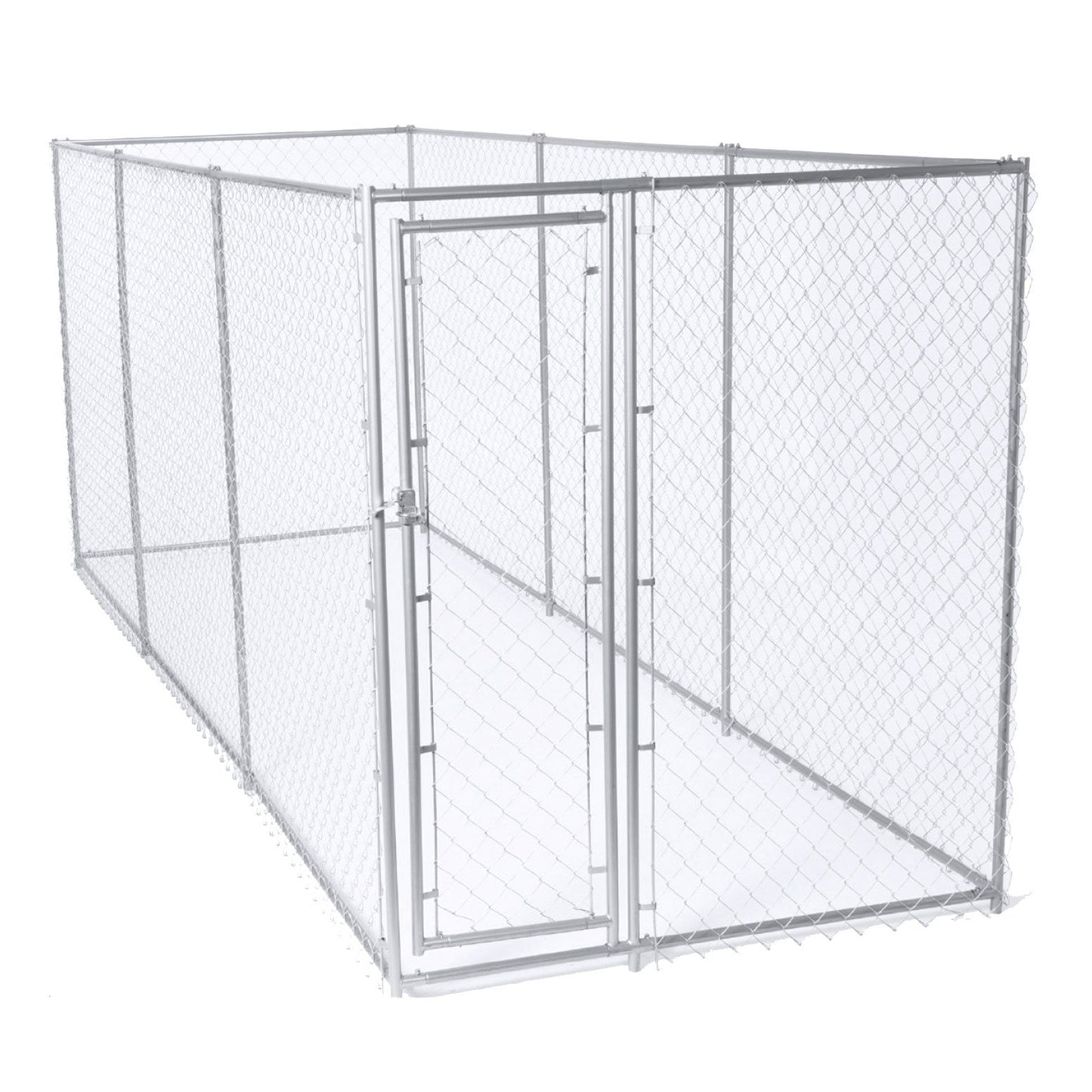 Lucky Dog 10' x 10' Heavy Duty Outdoor Chain Link Dog Kennel w/ Door (3 Pack) - 174144