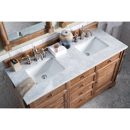 James Martin Vanities Savannah 60" Driftwood Double Vanity - 238-104-5611-3AF