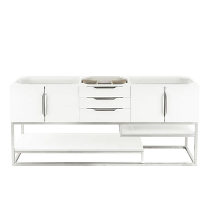 James Martin Vanities Columbia 72" Double Vanity - 388-V72D-AGR-MB-DGG