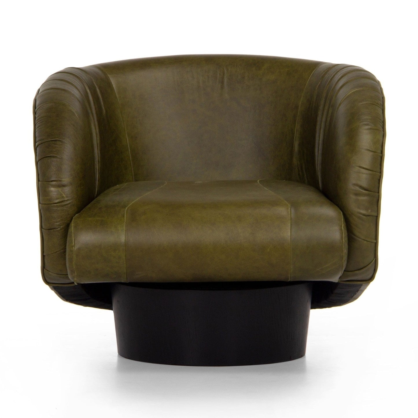 Union Home Rotunda Chair - Green Leather  - LVR00677