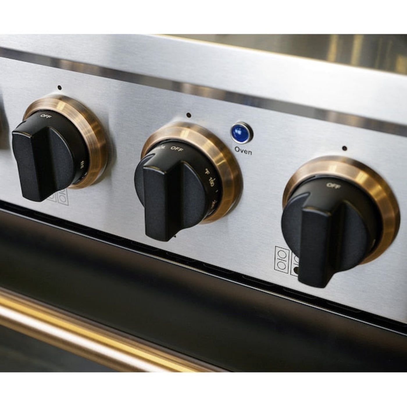 Kucht 48" Pro-Style Propane Gas Dual Fuel Range in Black with Gold Accents, KDF482/LP-K-GOLD - KDF482/LP-K-GOLD