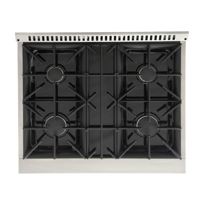 Kucht 30" Pro-Style Propane Gas Dual Fuel Range in Black with Rose Gold Accents, KDF302/LP-K-ROSE - KDF302/LP-K-ROSE