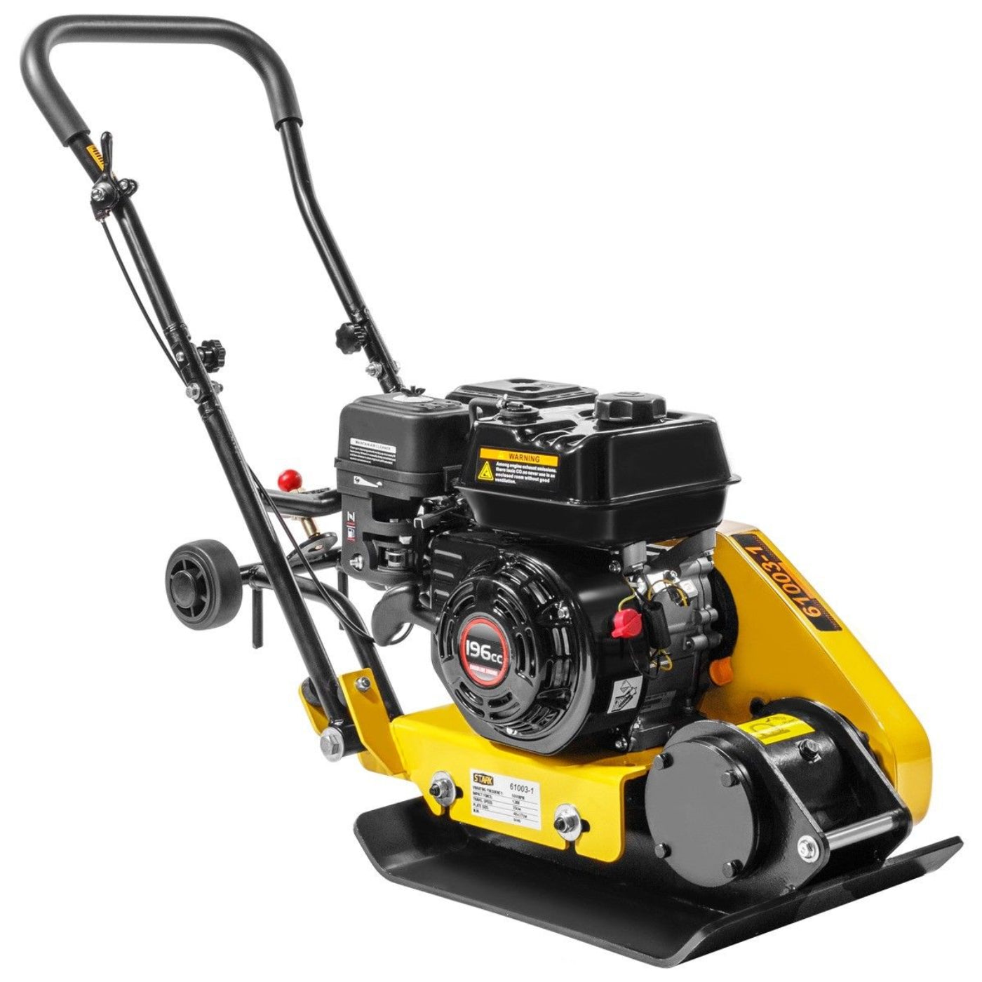 Stark USA 212cc Walk Behind 7hp Gas Vibratory Plate Compactor Rammer Soil Dirt - 61003