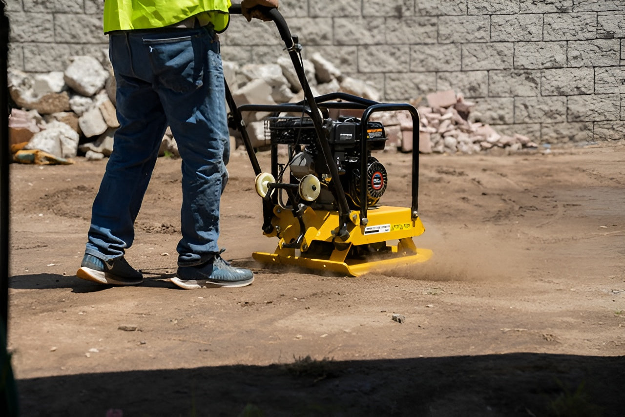 Stark USA 6.5hp Walk-Behind Vibration Plate Compactor 2248lbs 196cc EPA Engine - KIT61021