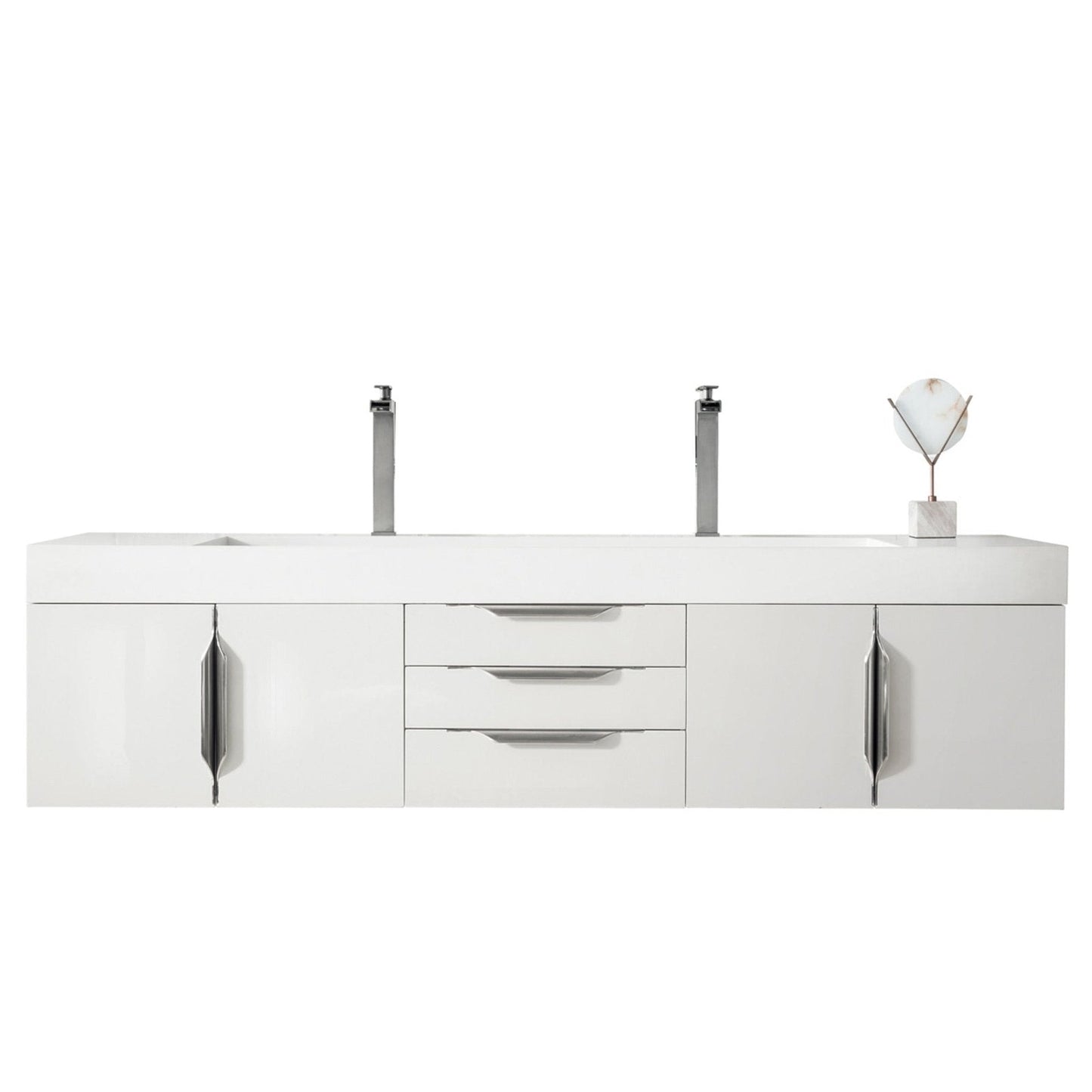 James Martin Vanities Mercer Island 72" Double Vanity - 389-V72D-AGR-G-DGG