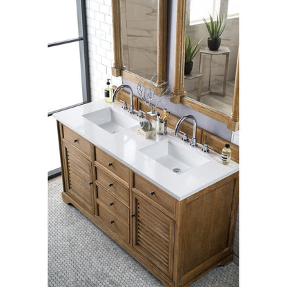 James Martin Vanities Savannah 60" Driftwood Double Vanity - 238-104-5611-3AF