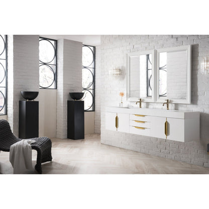 James Martin Vanities Mercer Island 72" Double Vanity - 389-V72D-AGR-G-DGG