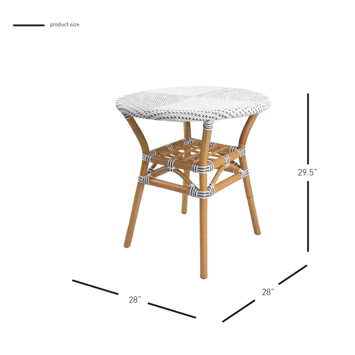 New Pacific Direct Orleans Paris Rattan Bistro Table  - 7400040