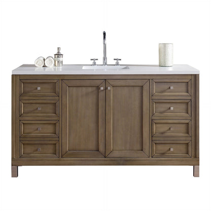James Martin Vanities Chicago 60" Single Vanity - 305-V60S-WWW-3AF