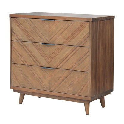 New Pacific Direct Piero Chevron Chest 3 Drawers  - 7800047