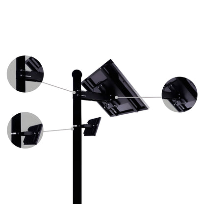AVS Energy Solar LED Flood Light 15 Watt 2100 Lumens 5000K - AVS-BLK-15W