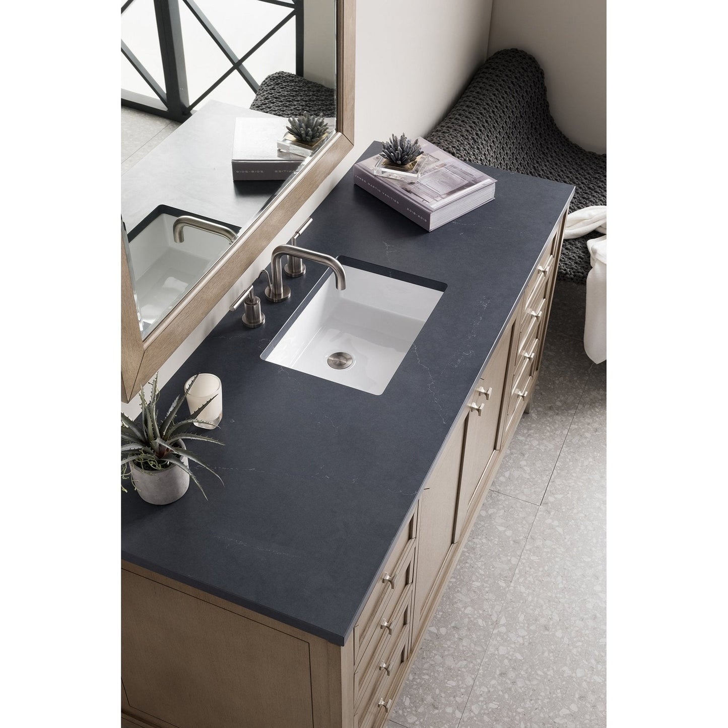 James Martin Vanities Chicago 60" Single Vanity - 305-V60S-WWW-3AF