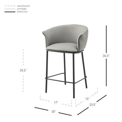 New Pacific Direct Seymor PU Counter Stool w/ Arms -  1240010-5059