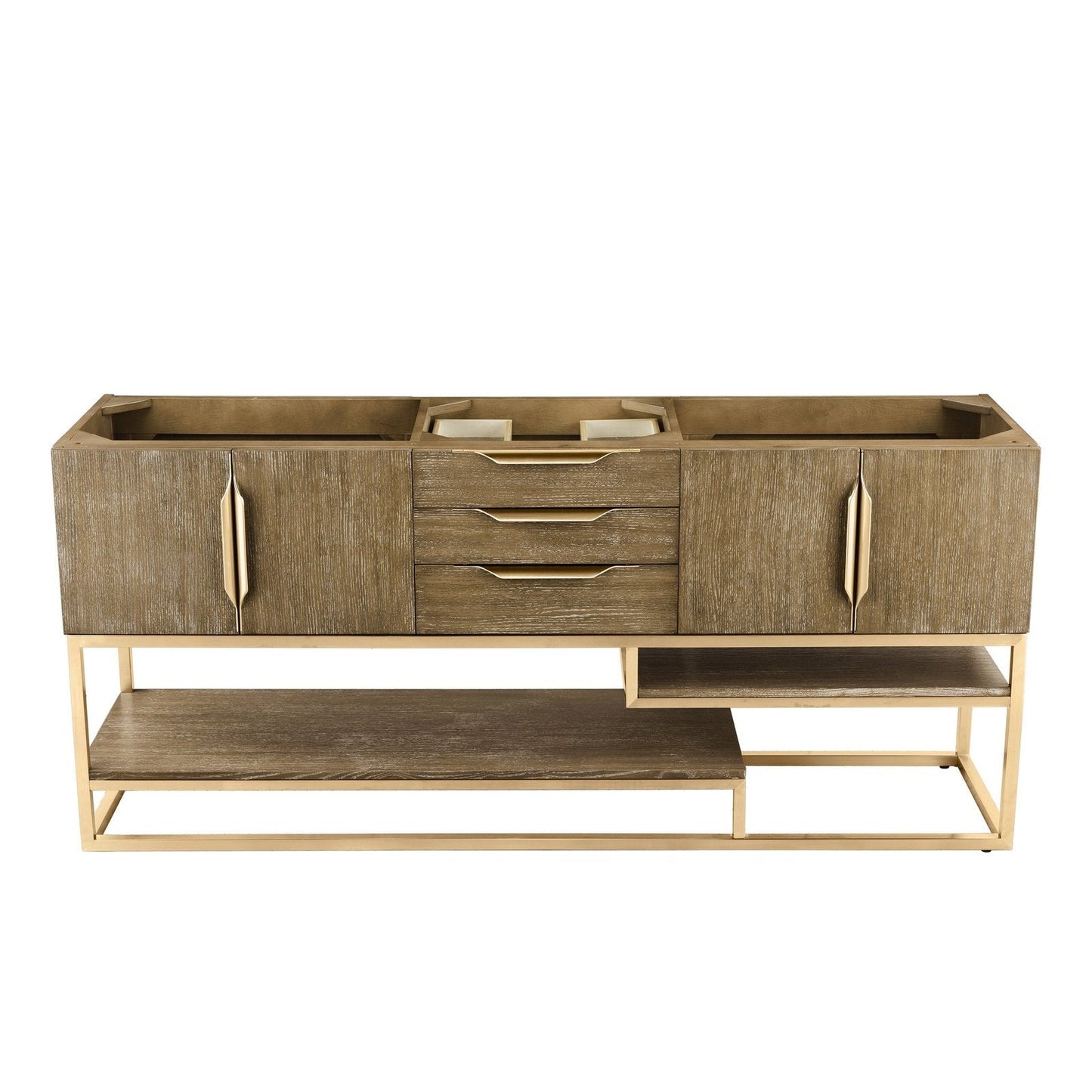 James Martin Vanities Columbia 72" Double Vanity - 388-V72D-AGR-MB-DGG